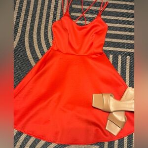 finn & clover Strappy coral Mini Dress